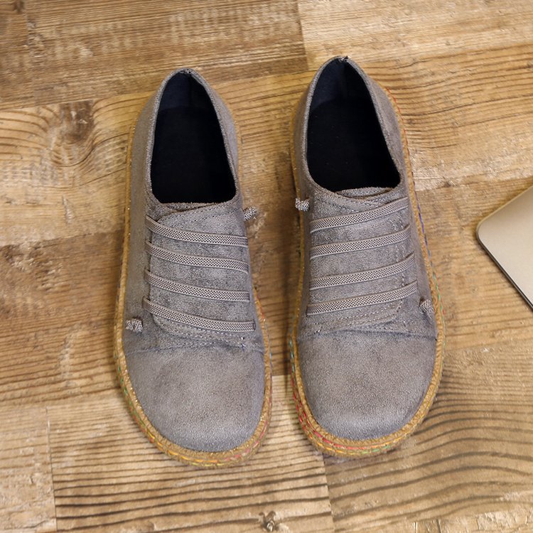 Spring and summer suede beef tendon soles