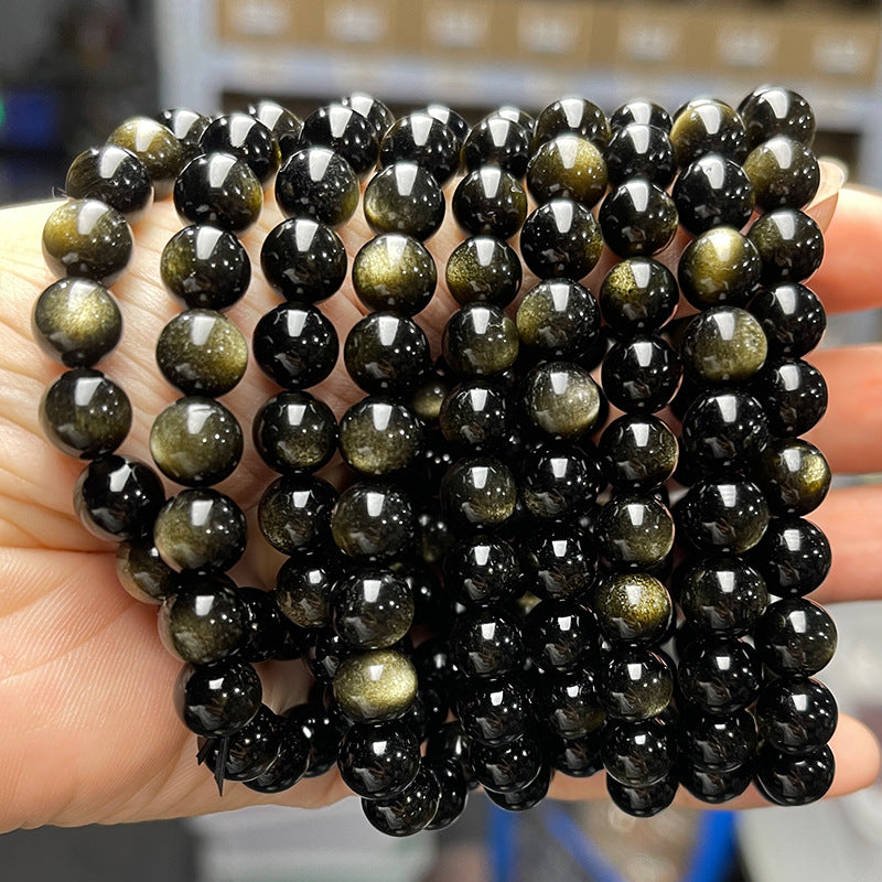 7A Natural Obsidian Bracelet