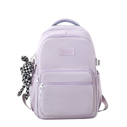 Men's and women's solid color leisure travel backpack wholesale