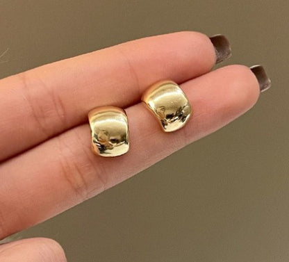 Metal stud earrings