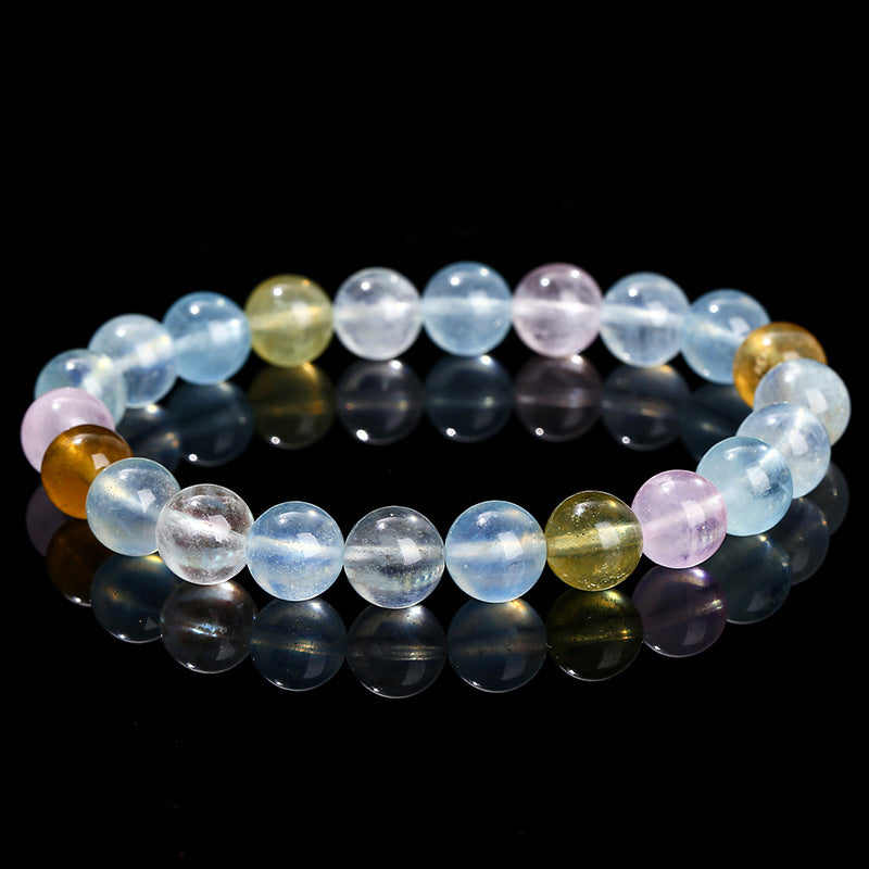 7A natural gradual change morganite bracelet