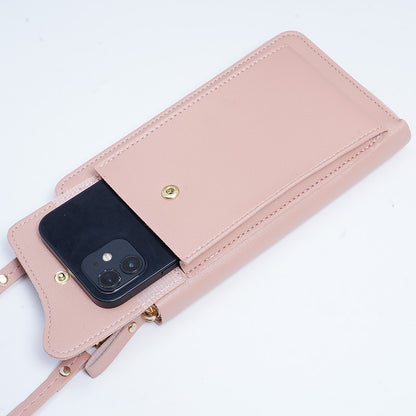 Long wallet, solid color mobile phone bag.