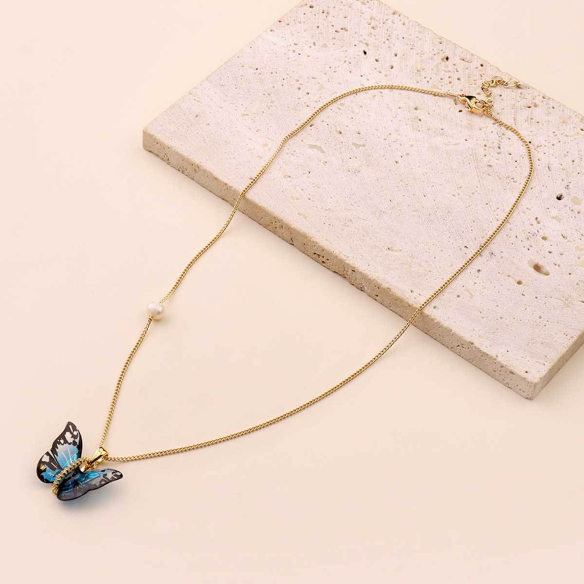 Natural freshwater pearl pendant necklace 18k real gold