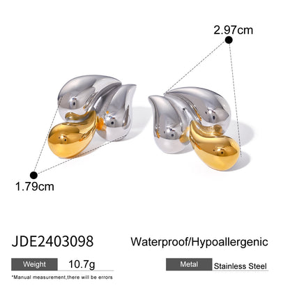 Pendientes geométricos de lágrima 