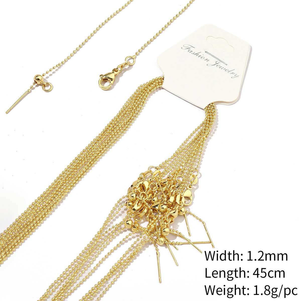 18K real gold color retention universal adjustable necklace