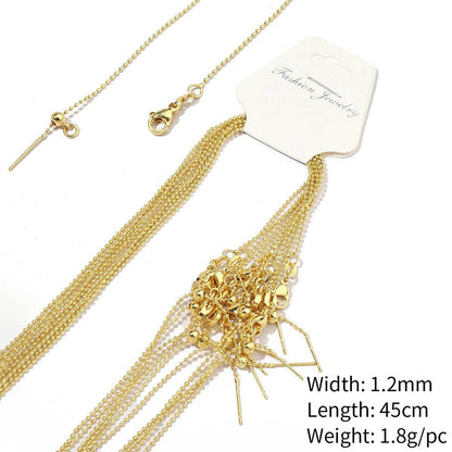 18K real gold color retention universal adjustable necklace