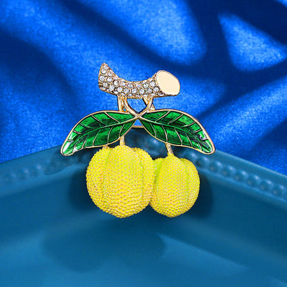 New Enamel Fruit Brooch