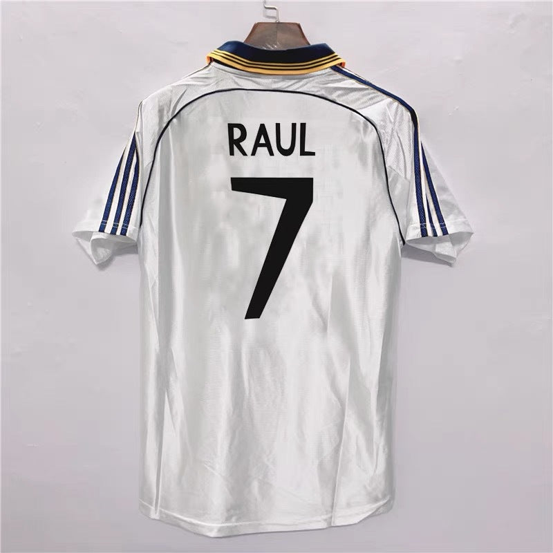 98-00 Retro Real Madrid Local Visitante 7 Raúl Suker Carlos Guti Redondo Jersey