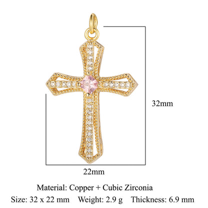 3 pcs/pack, crescent eye copper zircon dragonfly pendant.