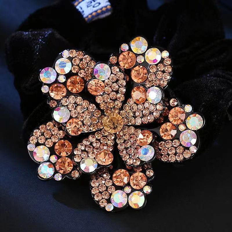 Rhinestone headdress three-tooth clip duck bill clip headdress