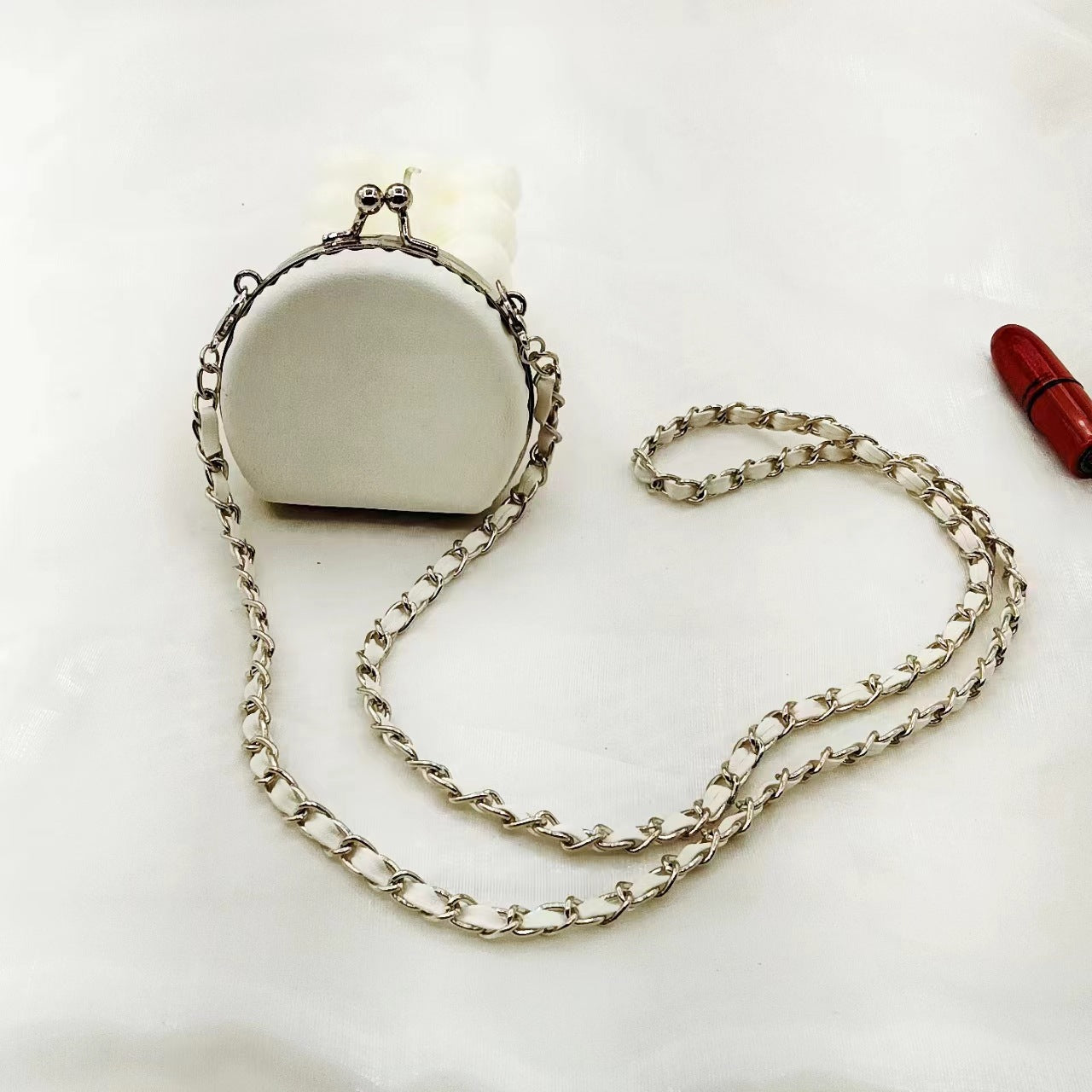 Metal mirror mini decorative bag