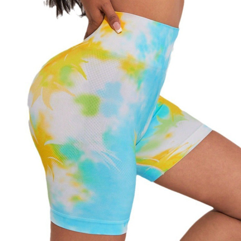 Pantalones de yoga de cintura alta con estampado europeo y americano 