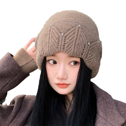 Thickened Rabbit Fur Knit Hat