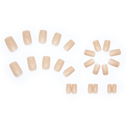 Nude Sweet Square Nails