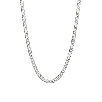 Titanium steel Cuban chain necklace for men and women 6mm