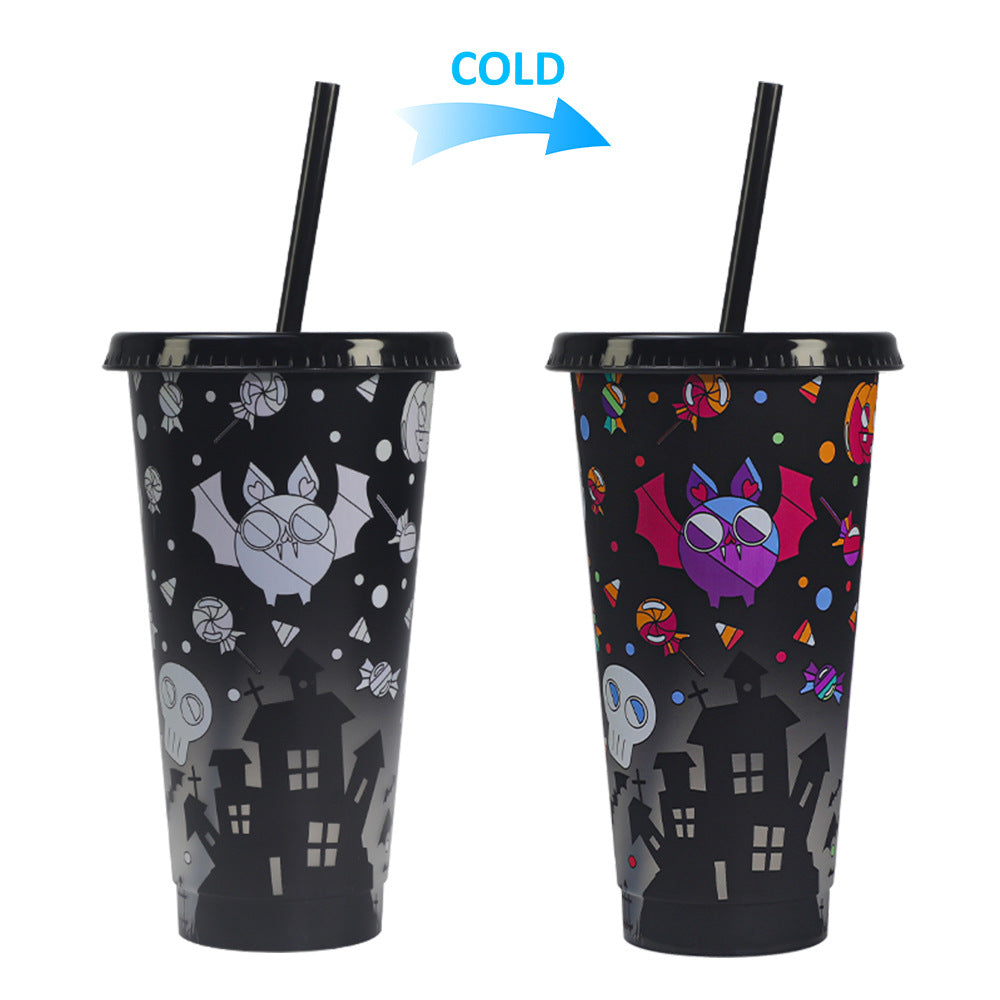 710Ml temperature-sensitive plastic color-changing cup