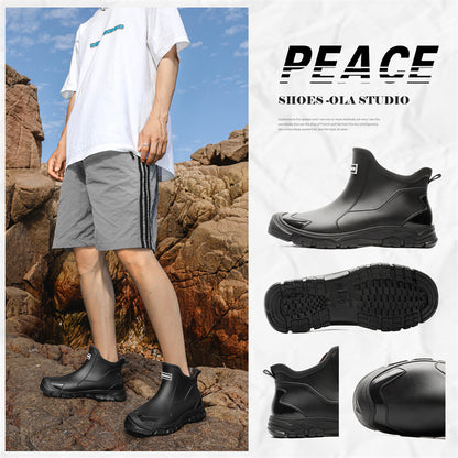 Short non-slip rubber shoes outdoor