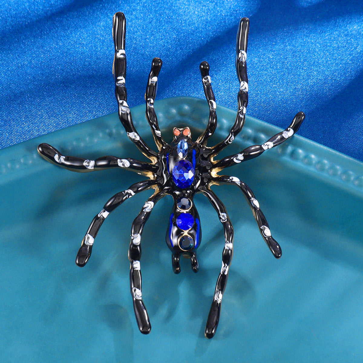 Halloween Enamel Spider Brooch