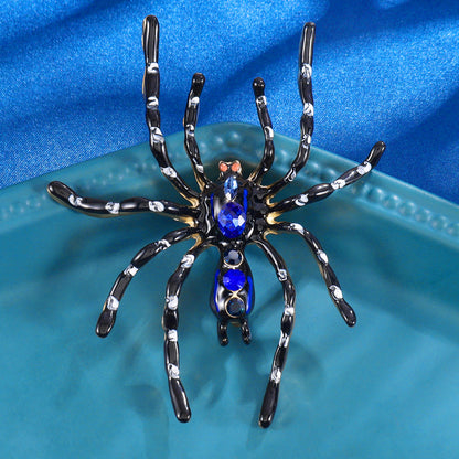 Halloween Enamel Spider Brooch