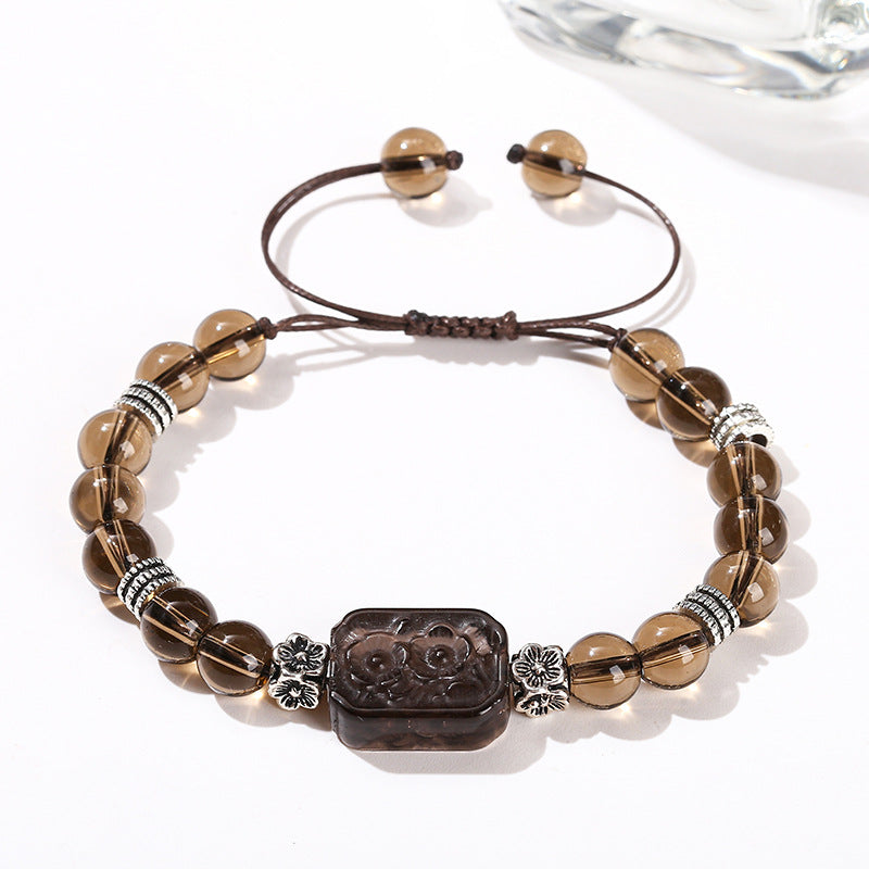 High imitation tea crystal bead bracelet for women