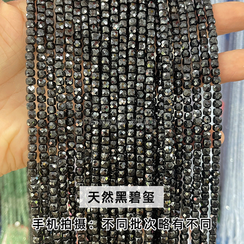 4Mm crystal agate square loose beads