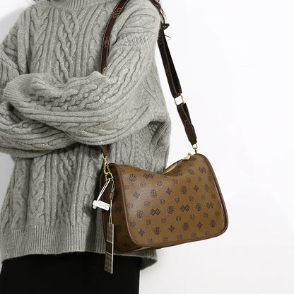 Winter retro printed square bag