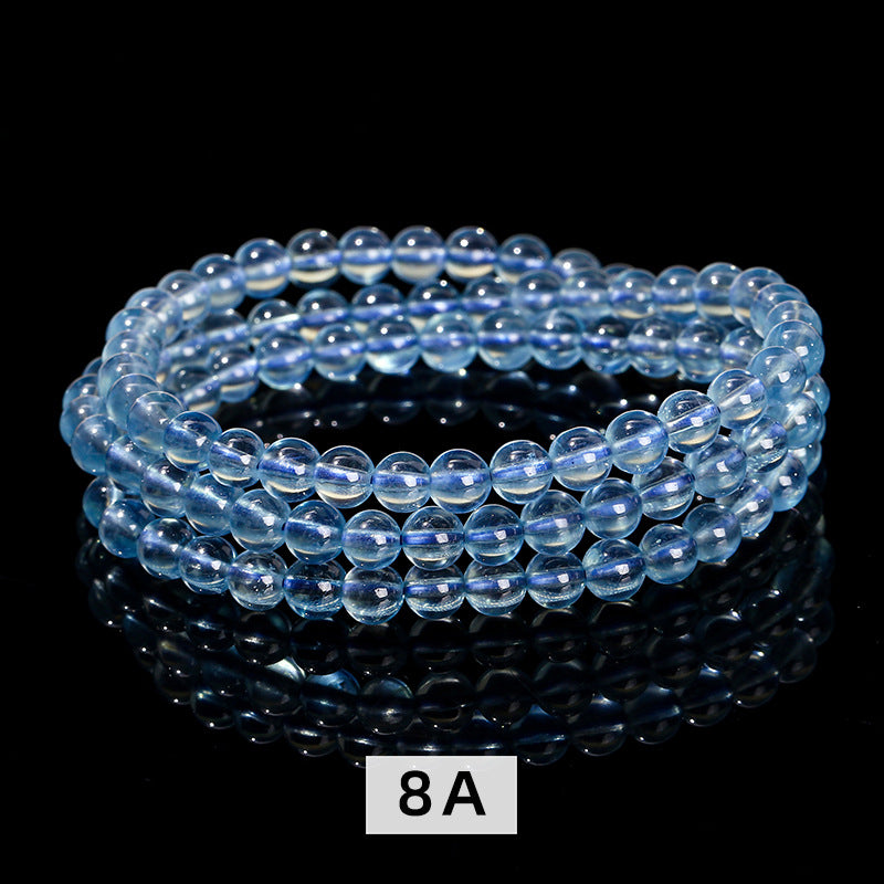 8A Natural Aquamarine Multi-Circle Bracelet