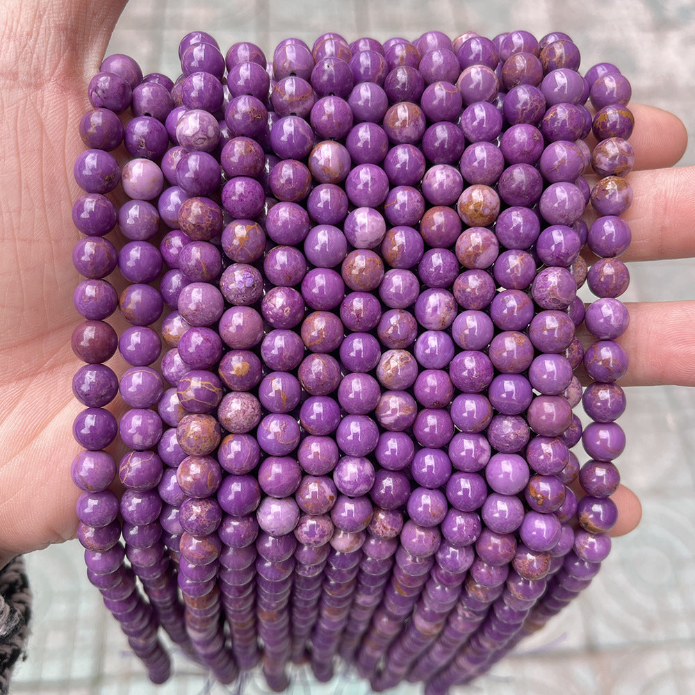 A + grade natural purple mica loose beads