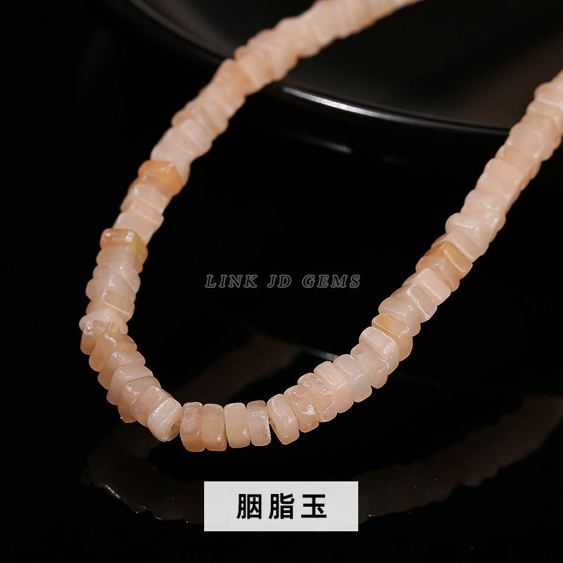 2 * 4Mm natural stone square spacer beads