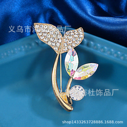 High-end mermaid tail brooch