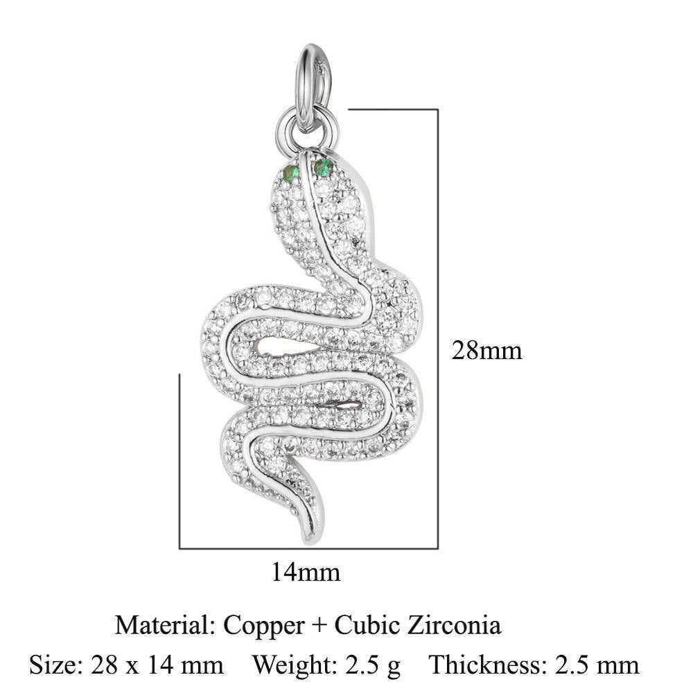 Dragonfly Elephant Dinosaur Copper Zircon Pendant