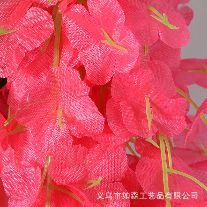 Simulation 6-leaf encrypted wisteria flower bean curd flower