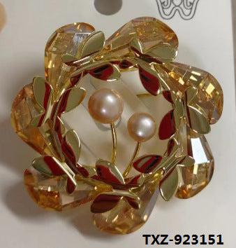 K9 Crystal Glass Brooch