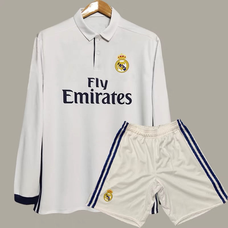 16-17 Real Madrid Home 7 Ronaldo 9 Benzema 4 Ramos Retro Jersey