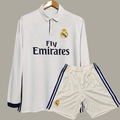 16-17 Real Madrid Home 7 Ronaldo 9 Benzema 4 Ramos Retro Jersey