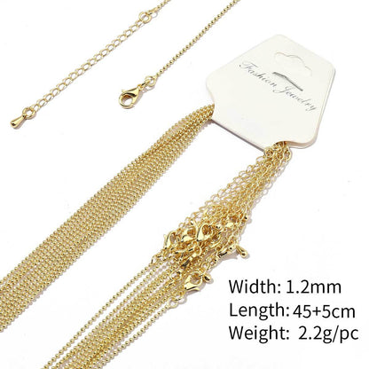 18K real gold color retention universal adjustable necklace