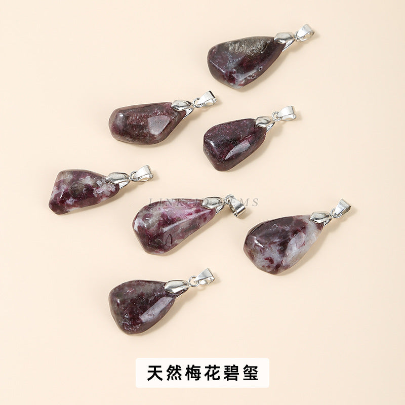 Crystal irregular rough stone pendant