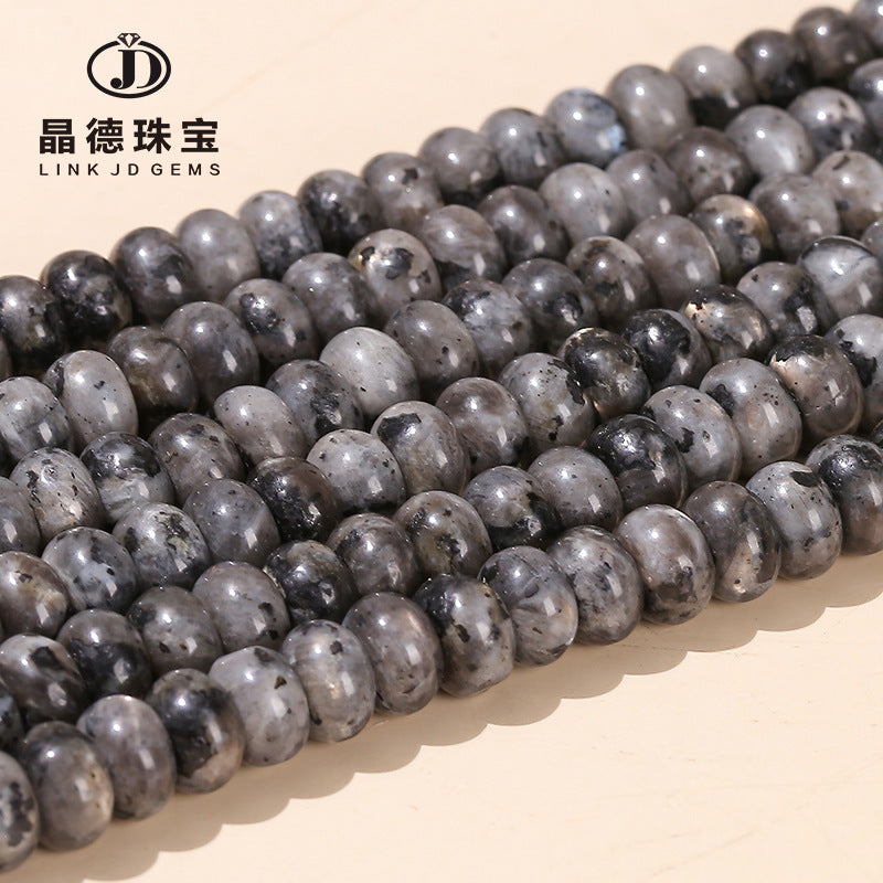 8 * 4Mm natural black sparkling stone abacus beads loose beads