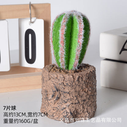 Simulation new cactus potted plant