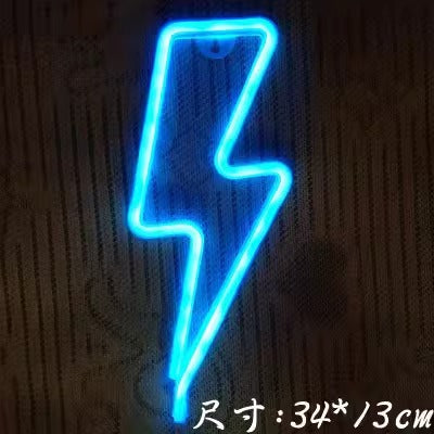 LED neon light arrangement small colored lights