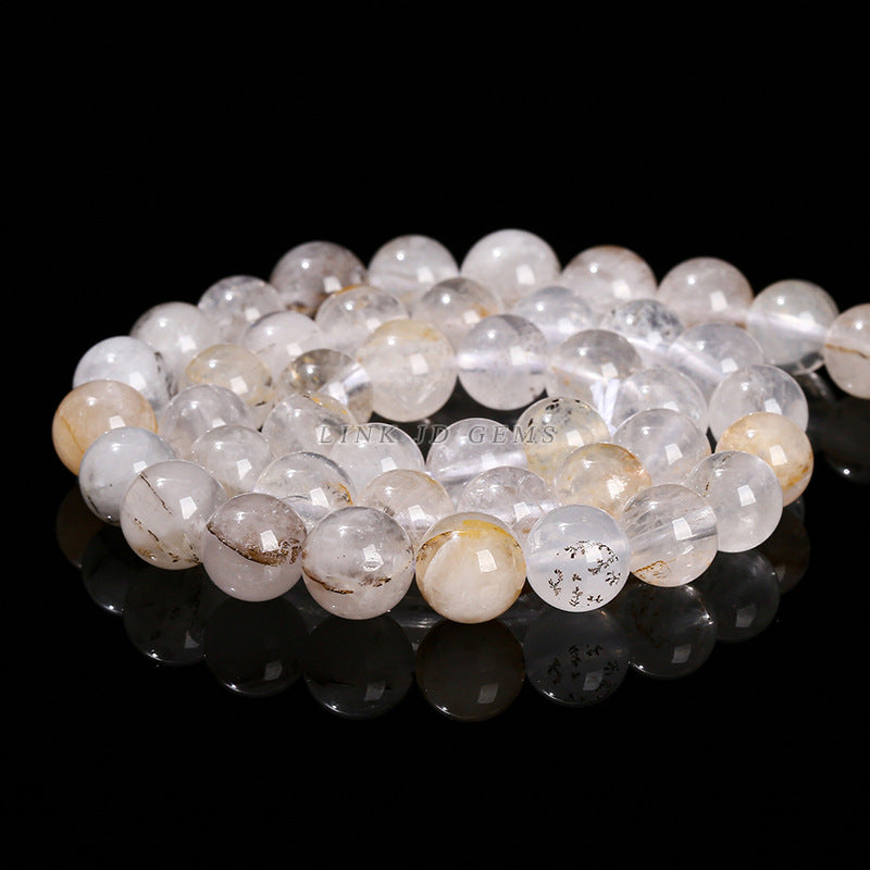 Natural small tree gum flower crystal round beads loose beads