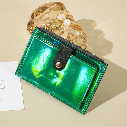 Patent leather bright light card bag