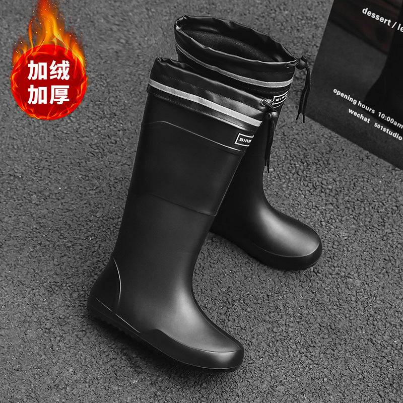 Rain shoes men's tall tube versatile outer wear