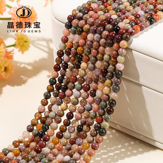 2-4Mm natural Alxa agate round beads loose beads