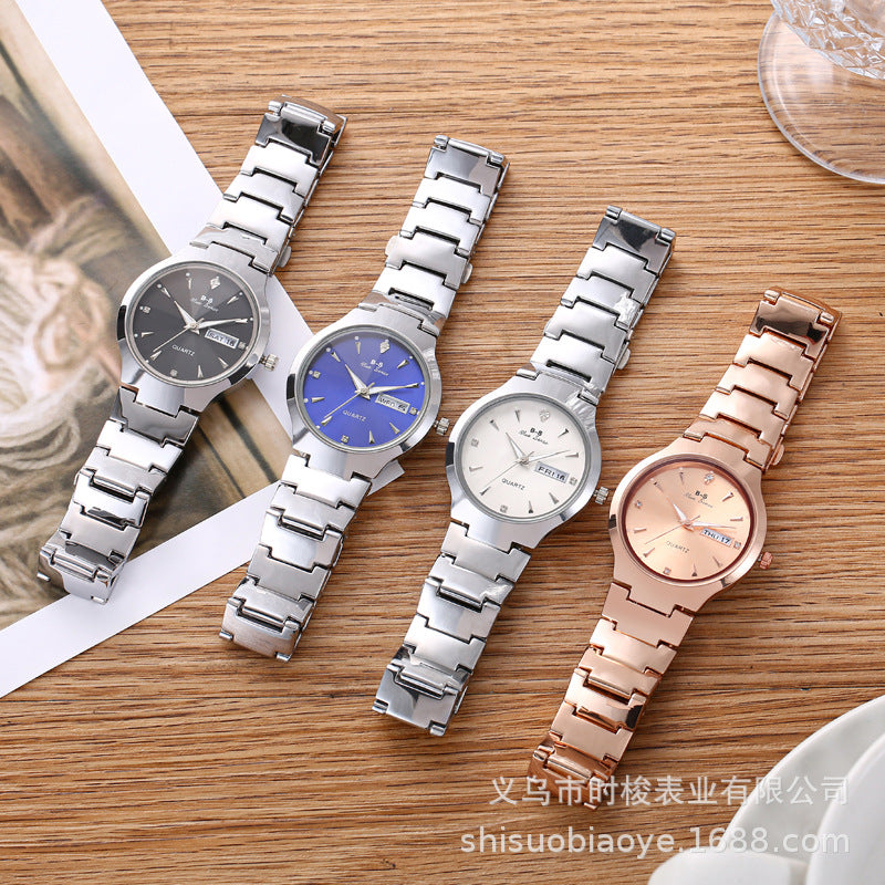 Quartz Calendar Watch Unisex Trendy Couple