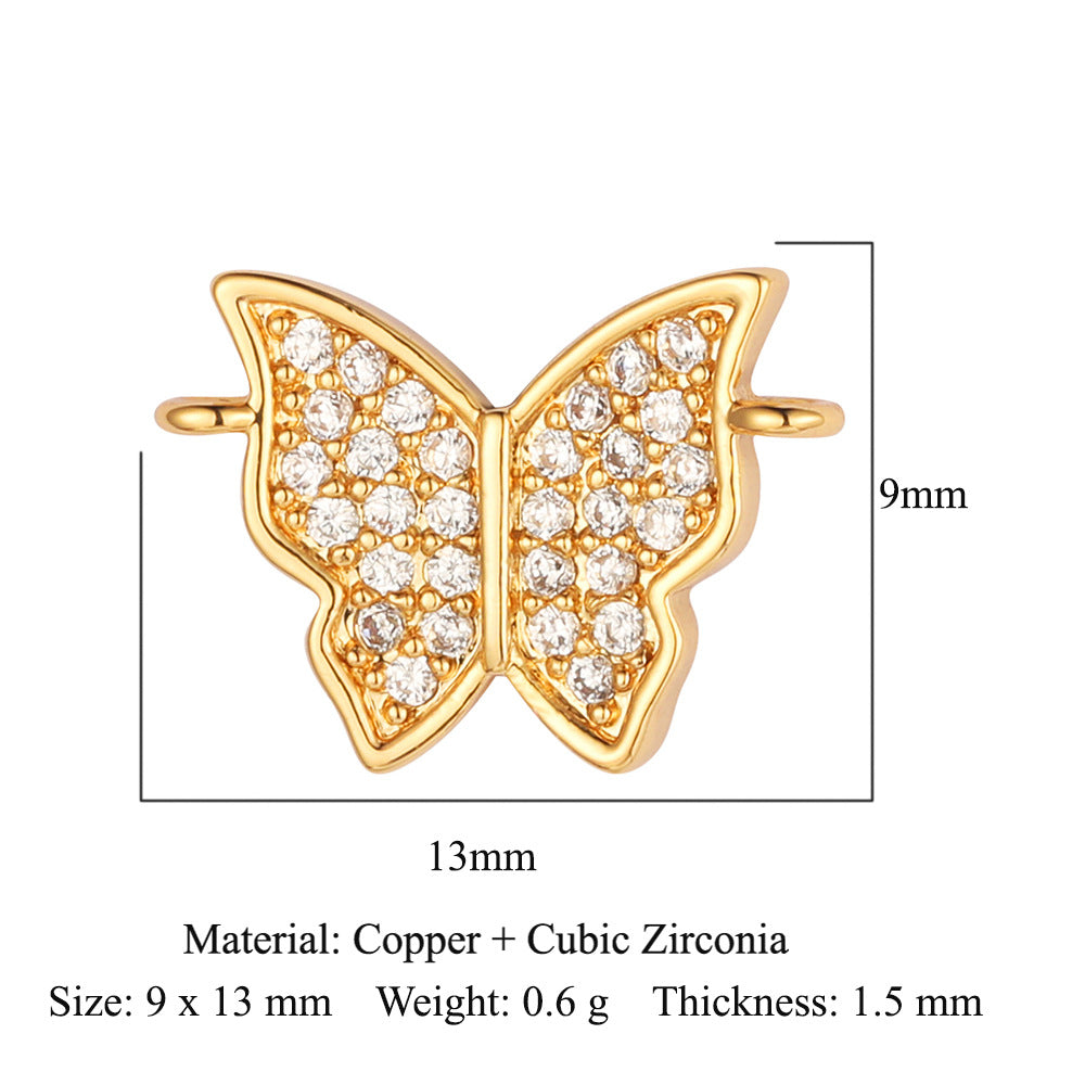 Butterfly copper zircon pendant.