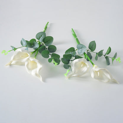 Simulation Calla Lily Eucalyptus Bouquet