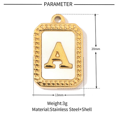 Type retro shell letter titanium steel pendant