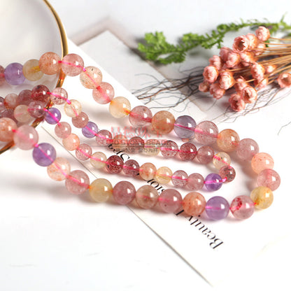 Seven crystal loose beads mixed color crystal round beads