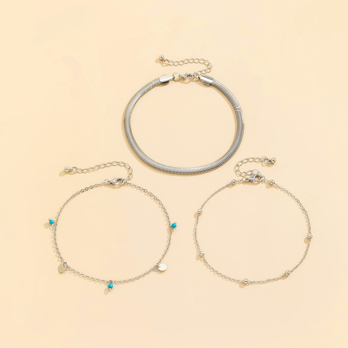 Turquoise simple anklet